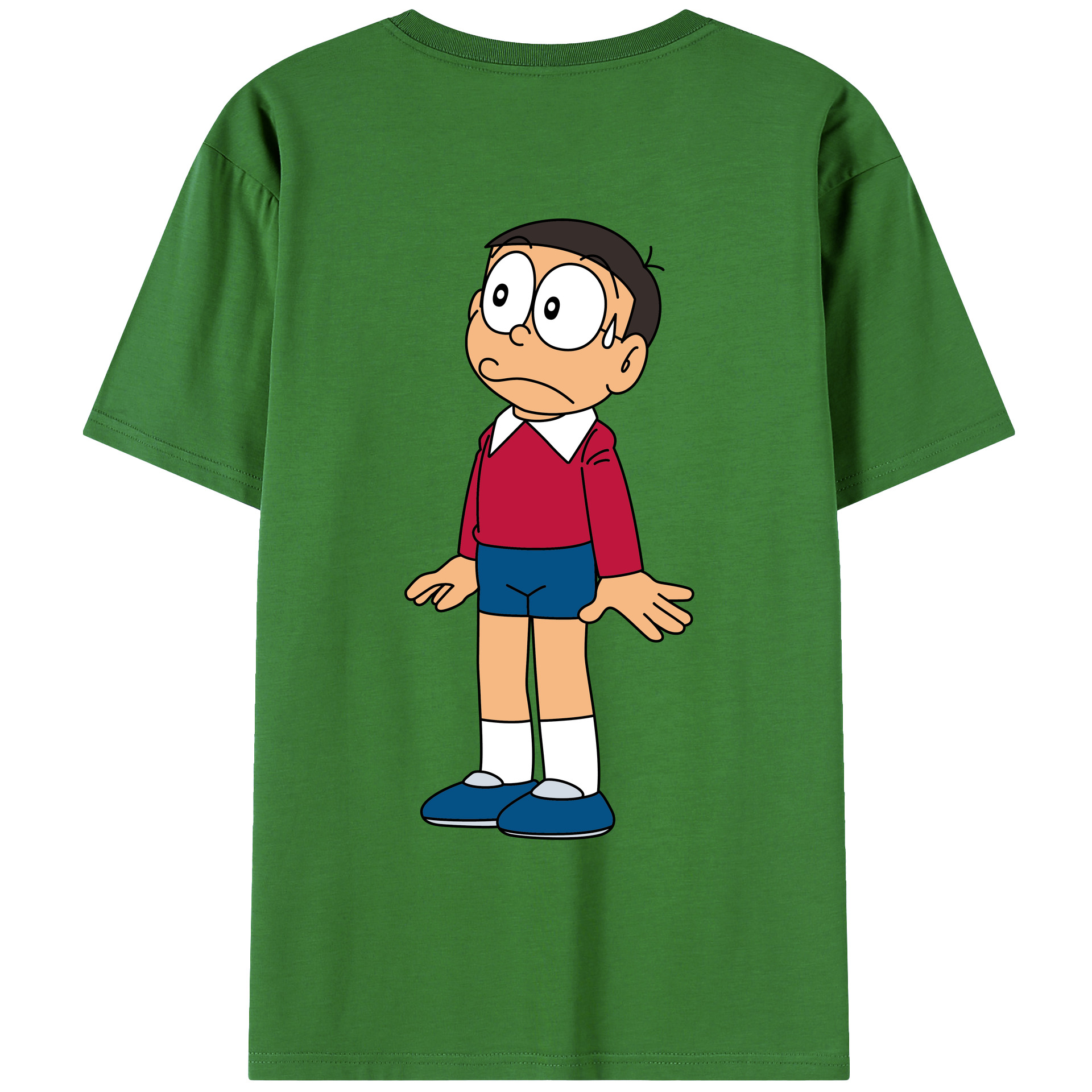（画像用） ドラえもん 野比 のび太 Doraemon Nobita Nobi レディース半袖Tシャツ(バックプリント)